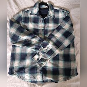 EUC Lee Plaid Flannel Shirt with Fleece Lining Unisex Button Up